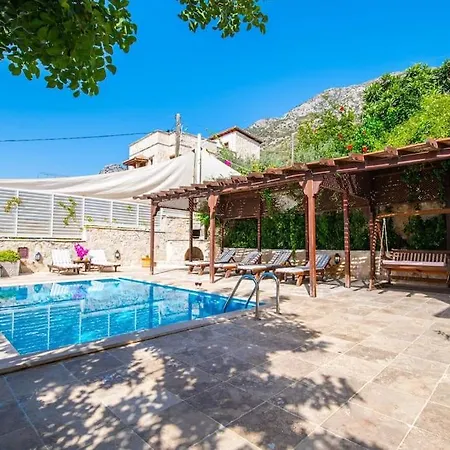 Marsilya Is Stone House For 8 People With A Magnificent Sea View In Kalkan Vila *